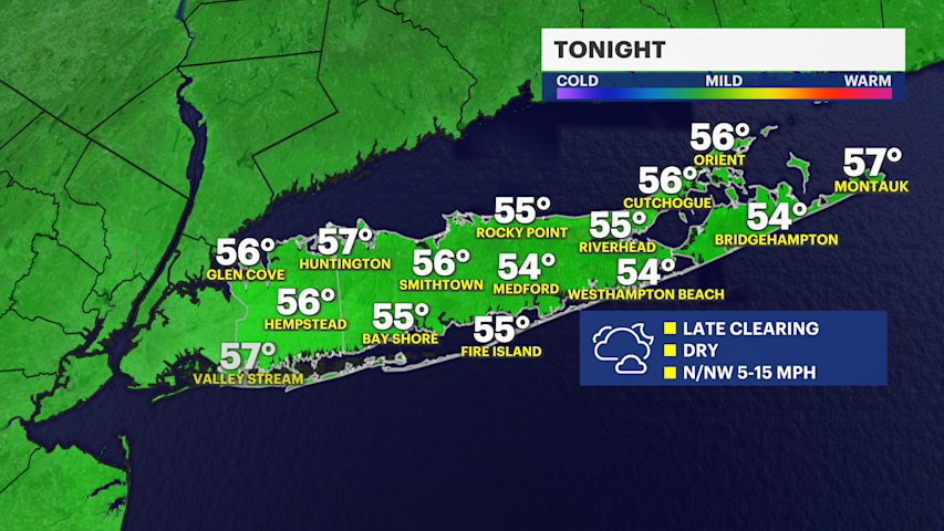 Video thumbnail for Nor'easter moves away with improving weather this evening on Long Island