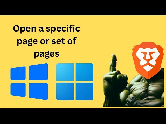 'Video thumbnail for How to 'Open a specific page or set of pages' in Brave Browser on Windows 11 or 10 | GearUpWindows'