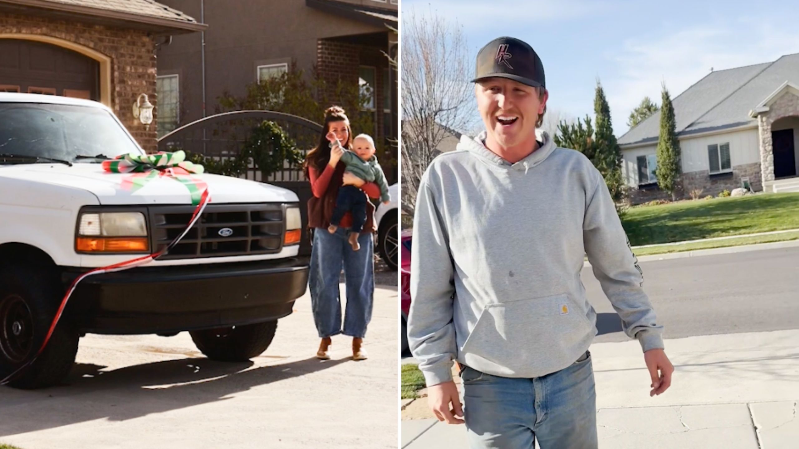 Video thumbnail for Wife Surprises Husband By Buying Back First Truck To Make Memories With Their Son