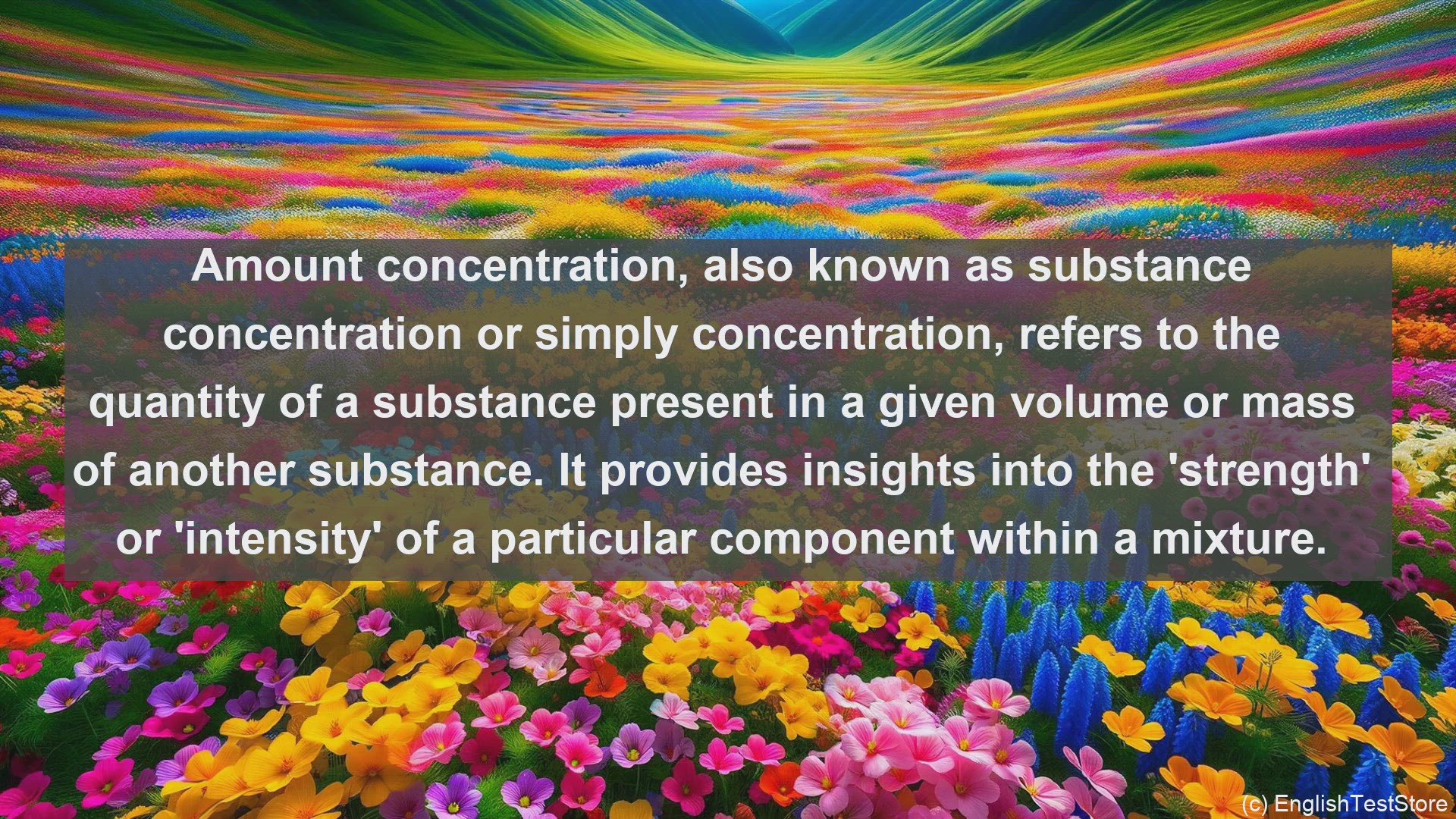 'Video thumbnail for Amount concentration in science  definition and examples'