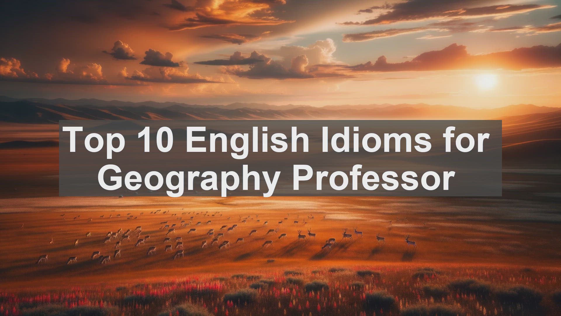 'Video thumbnail for Top 10 English Idioms for Geography Professor'