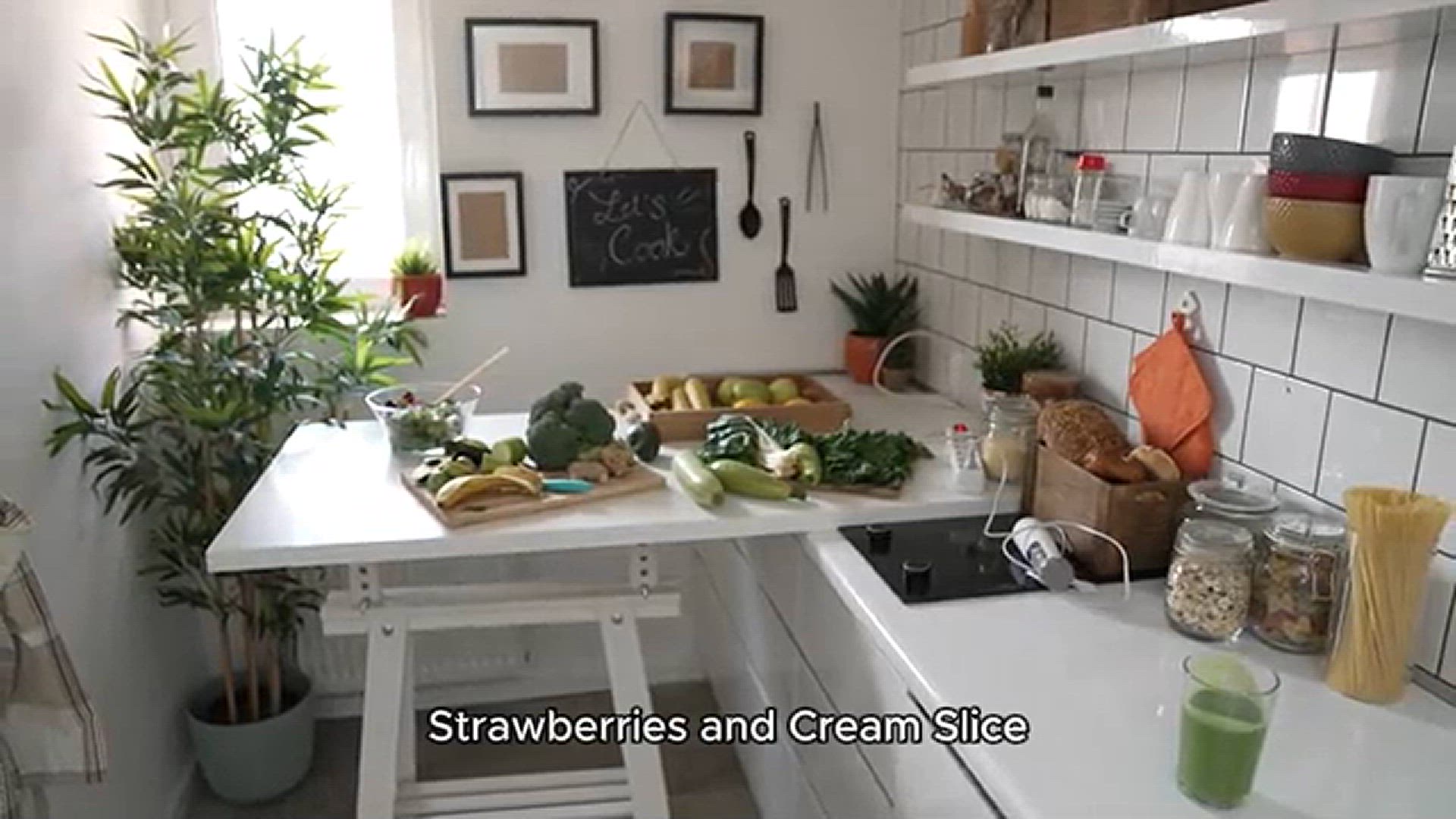 'Video thumbnail for Strawberries & cream slice Recipe'