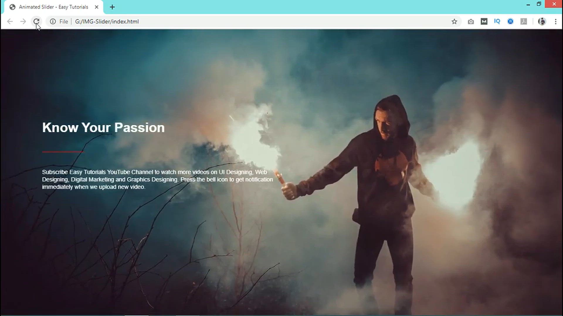 'Video thumbnail for How To Make Image Slider Using HTML And CSS With Animations Step By Step Tutorial'
