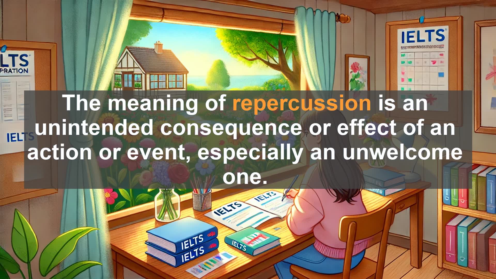 'Video thumbnail for 2000 Must Know IELTS 9.0 Vocabulary - Repercussion: Unintended Consequences in IELTS Vocabulary'
