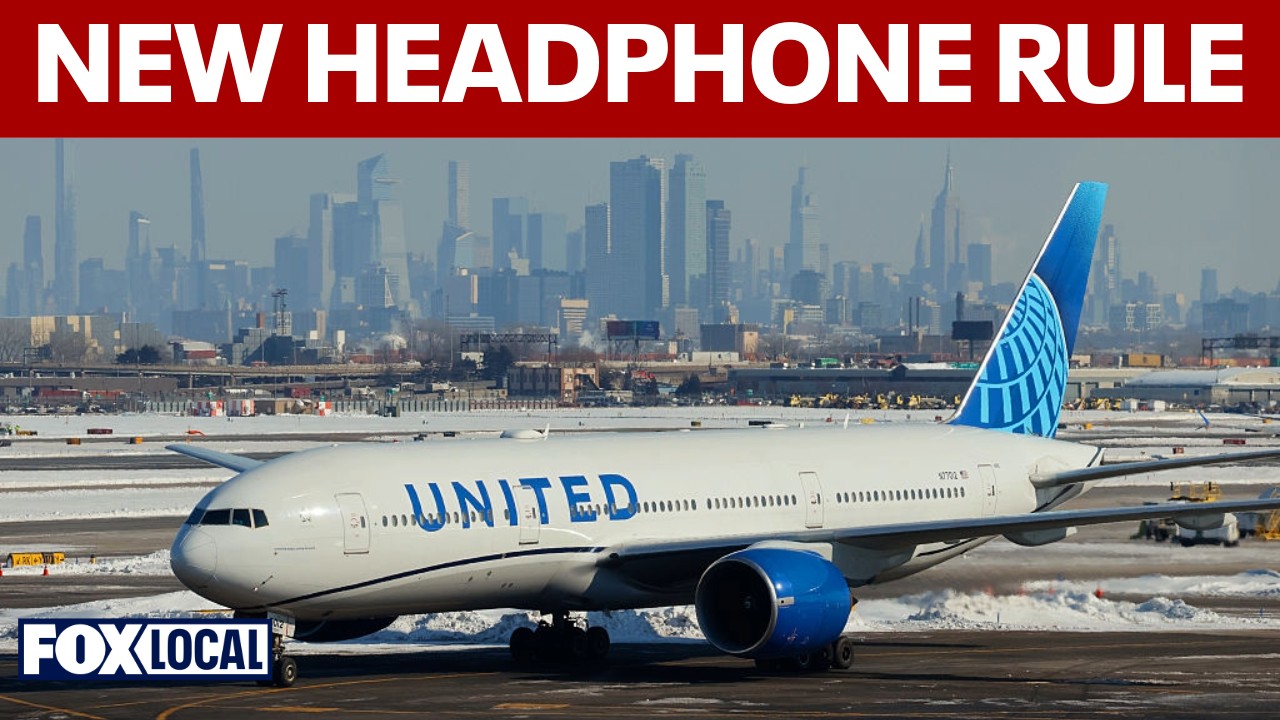 Video thumbnail for United enforces headphone rule to curb in-flight noise and disruptions