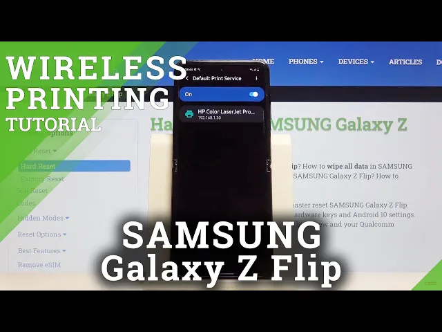 Video thumbnail for How to Connect Printer with SAMSUNG Galaxy Z Flip – Wireless Printing