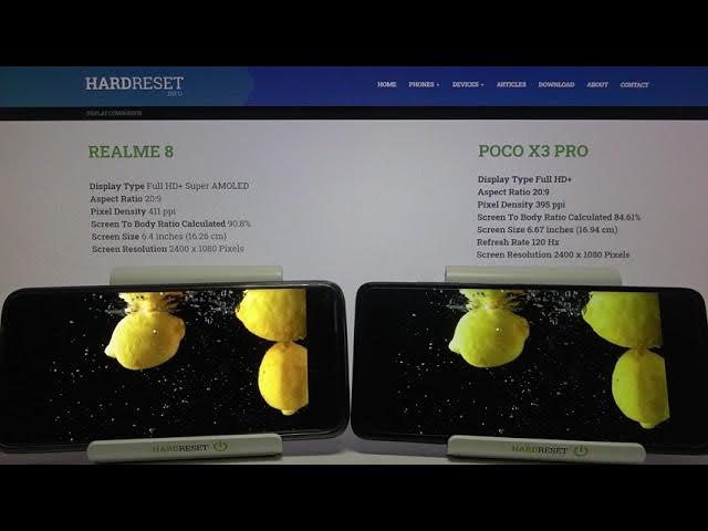 Video thumbnail for REALME 8 vs POCO X3 Pro Display Comparison | Screen Comparison Test