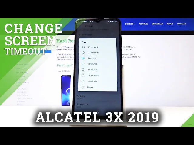 Video thumbnail for How to Change Screen Timeout in ALCATEL 3X (2019) – Screen Display Time