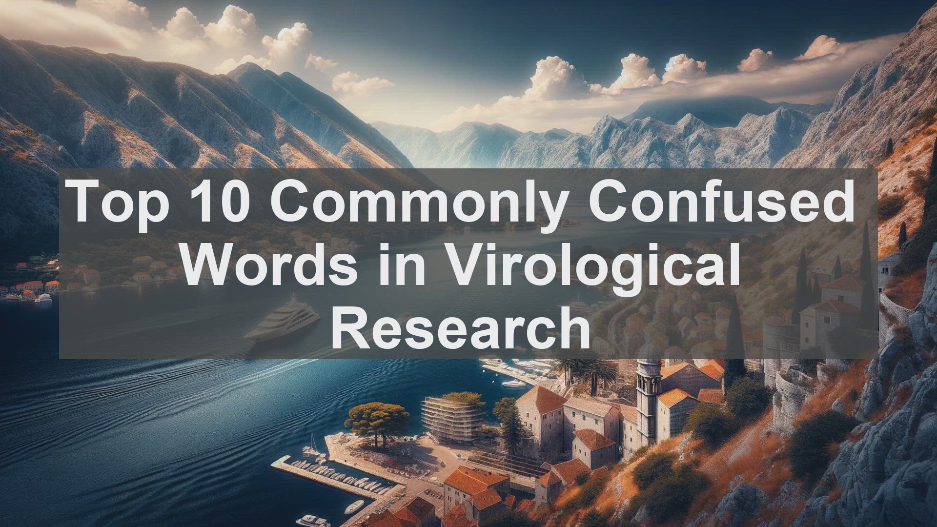'Video thumbnail for Top 10 Commonly Confused Words in Virological Research'
