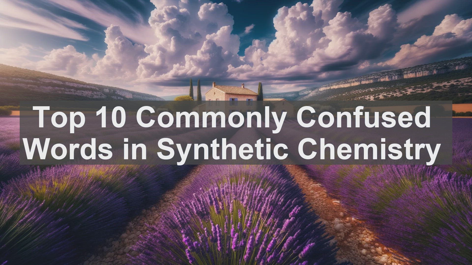 'Video thumbnail for Top 10 Commonly Confused Words in Synthetic Chemistry'