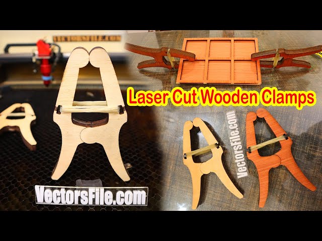 Video thumbnail for How to Make Wooden Clamps Laser Cut DIY Wooden #Clamp for Woodworking Project by VectorsFile.com