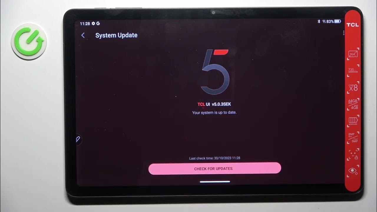 Video thumbnail for How To Check For Software Updates In TCL Tab 10L Gen 2