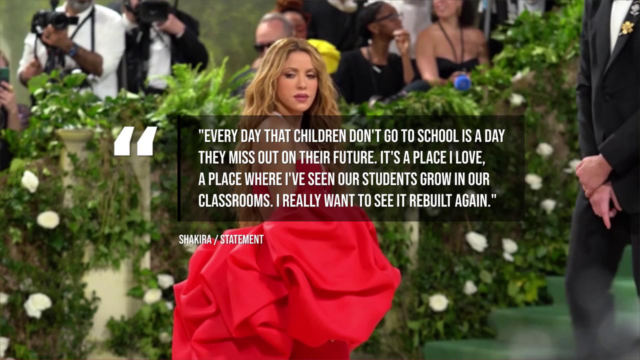 Video thumbnail for NEWS OF THE WEEK: Shakira pledges $1.25 million to build schools in region affected by Colombian earthquake.