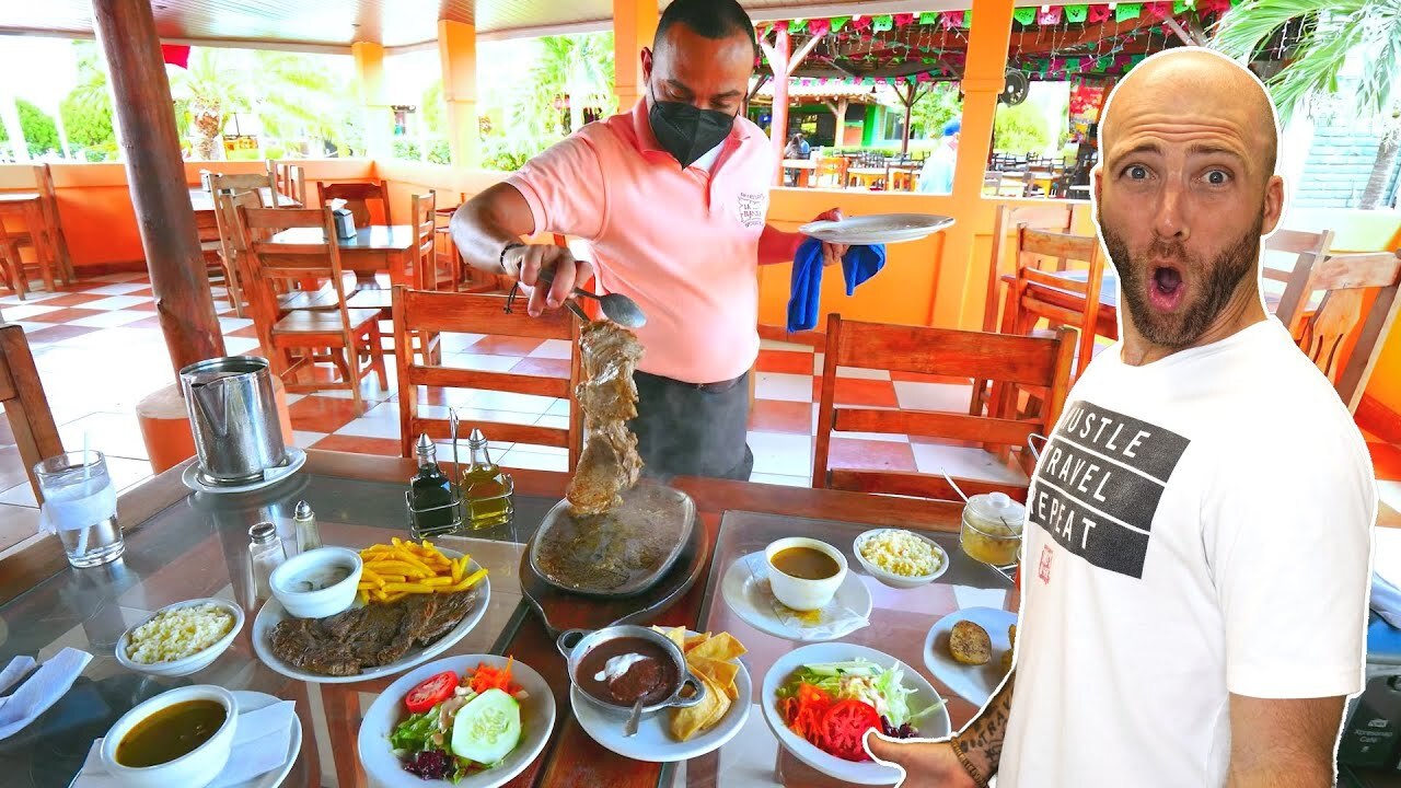 Video thumbnail for Traditional Nicaraguan Food in Managua!! Meat Mountain In Nicaragua!!
