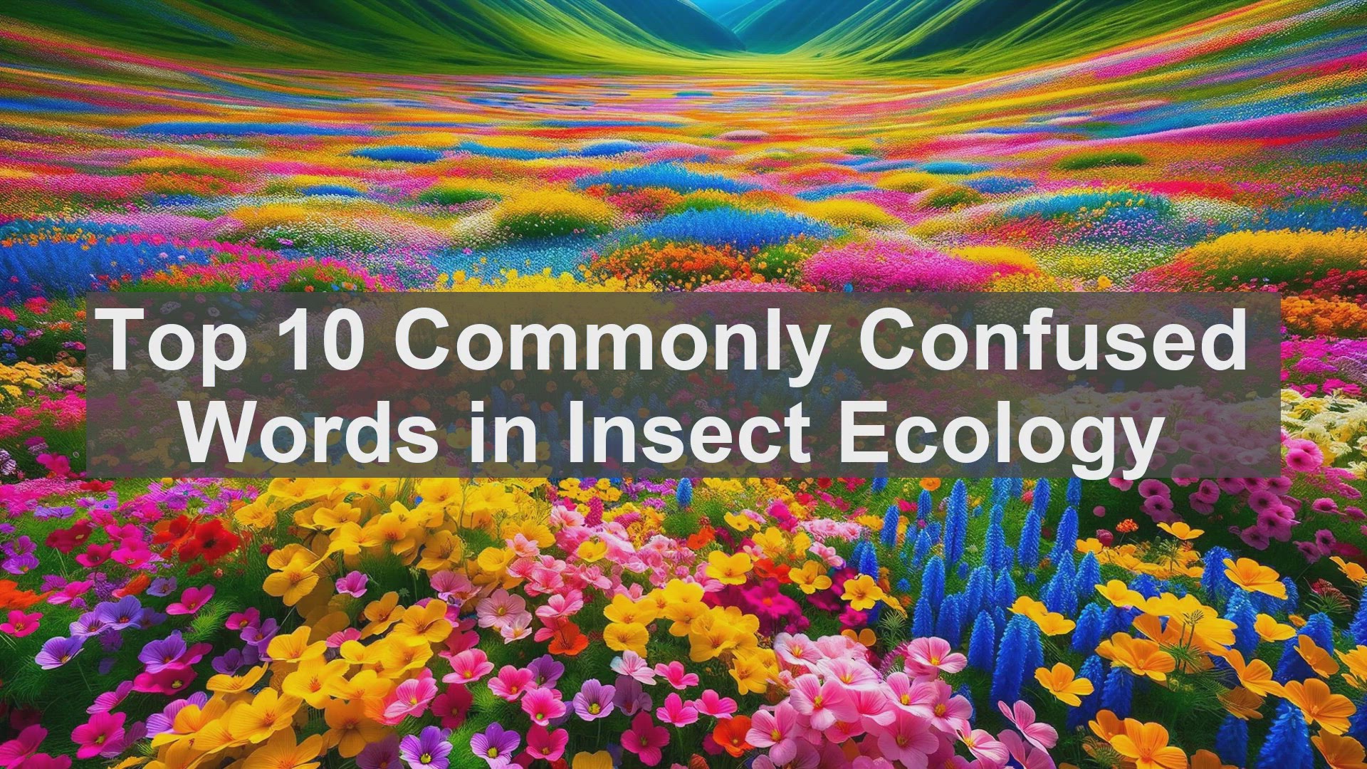 'Video thumbnail for Top 10 Commonly Confused Words in Insect Ecology'