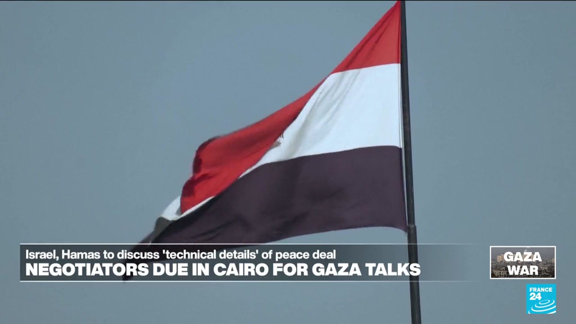 'Video thumbnail for Negotiators due in Cairo for Gaza talks: 'It's unclear what exactly they'll be talking about''