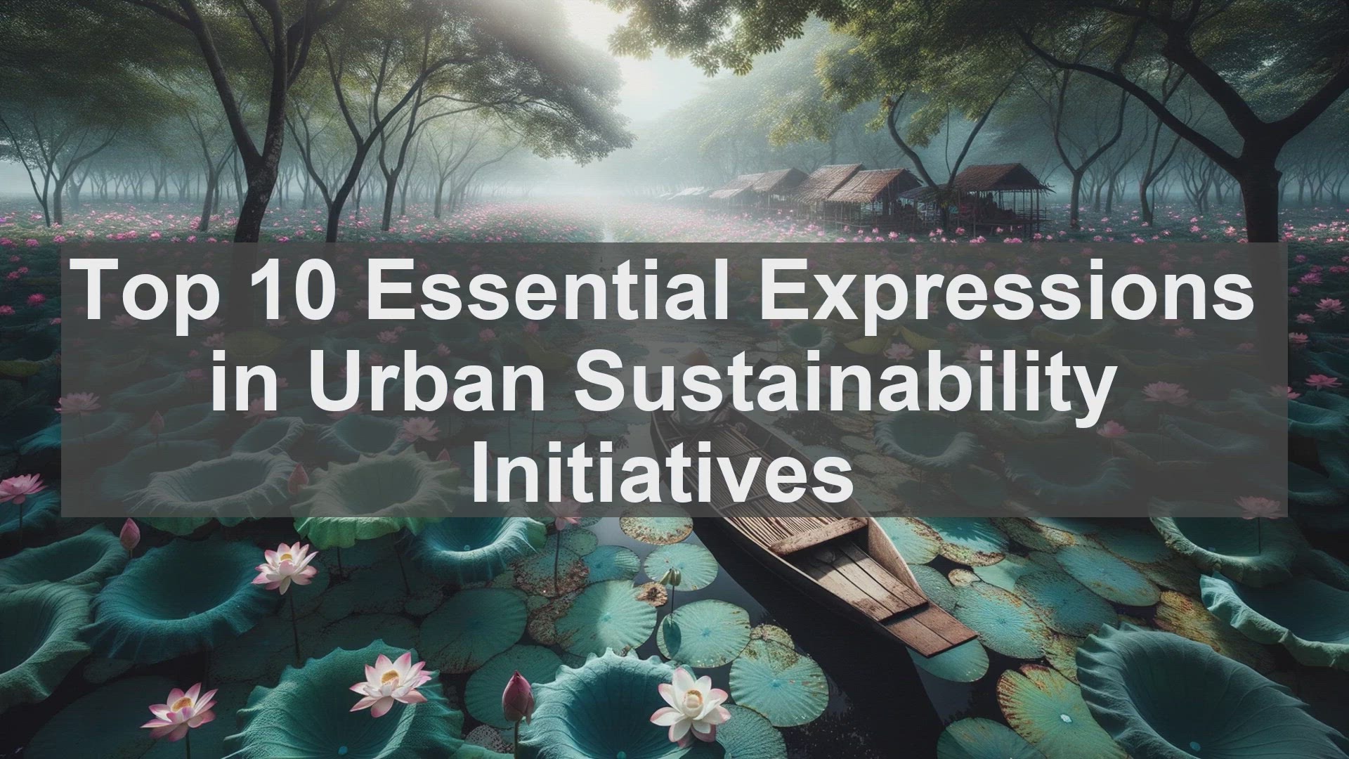 'Video thumbnail for Top 10 Essential Expressions in Urban Sustainability Initiatives'