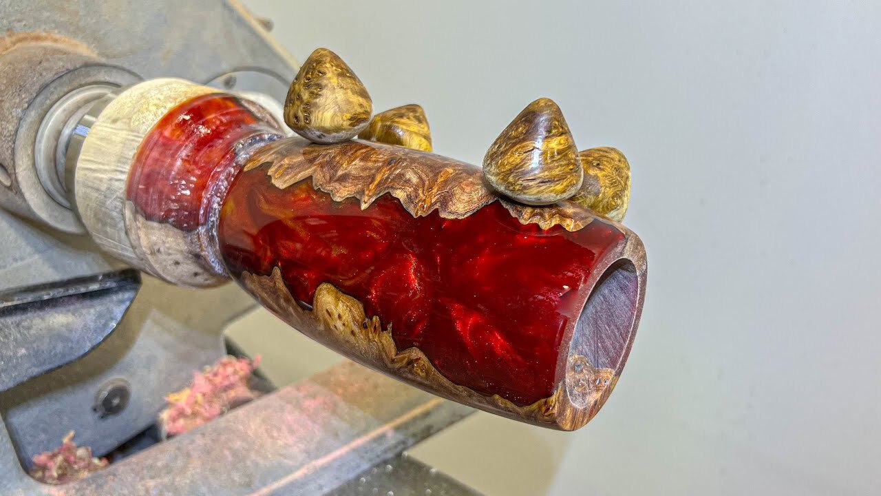 Video thumbnail for Woodturning hybrid burl into a... NOPE it is not a pig!!!