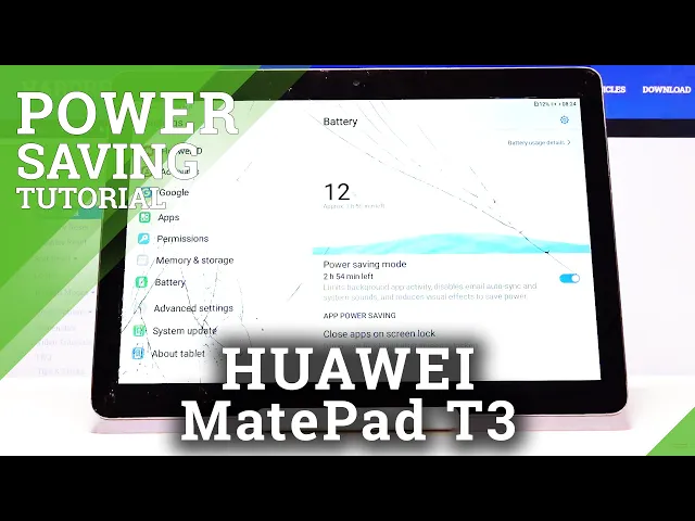 Video thumbnail for How to Save Power in HUAWEI MediaPad T3 - Power Saving Mode