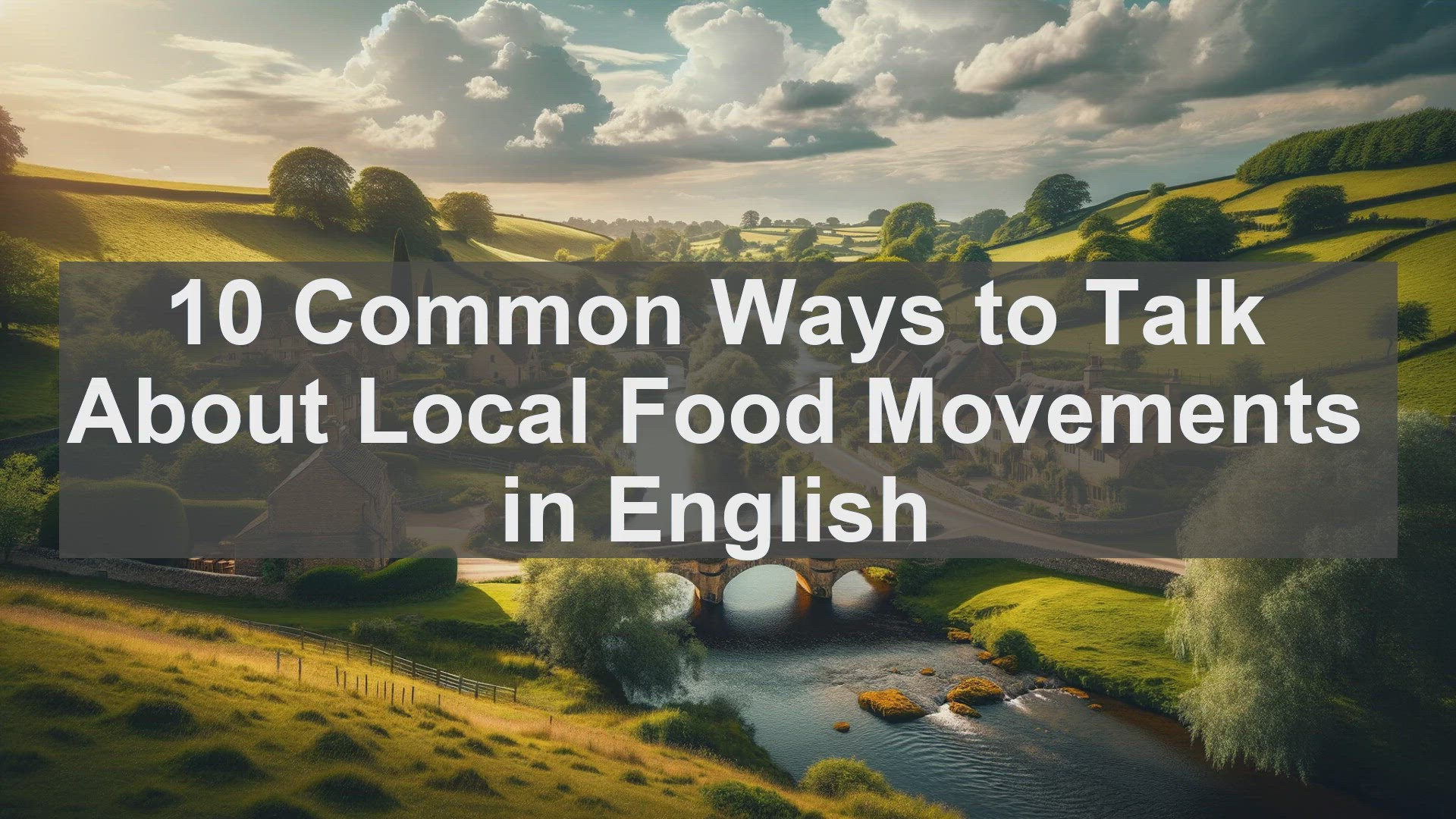 'Video thumbnail for 10 Common Ways to Talk About Local Food Movements in English '