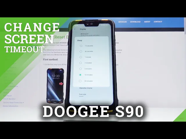 Video thumbnail for How to Set Up Screen Timeout on Doogee S90 – Screen On / Off Settings