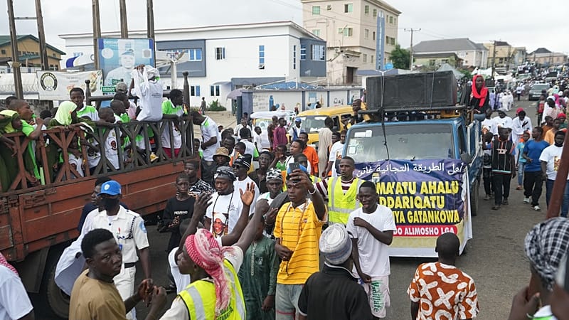 Video thumbnail for Thousands gather in Lagos Nigeria to celebrate Prophet Muhammad’s birth
