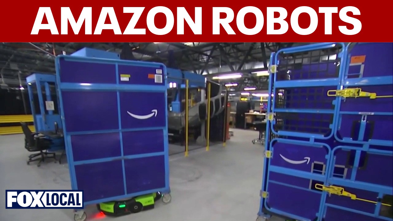 Video thumbnail for Amazon's robotics lab ready for Prime Day