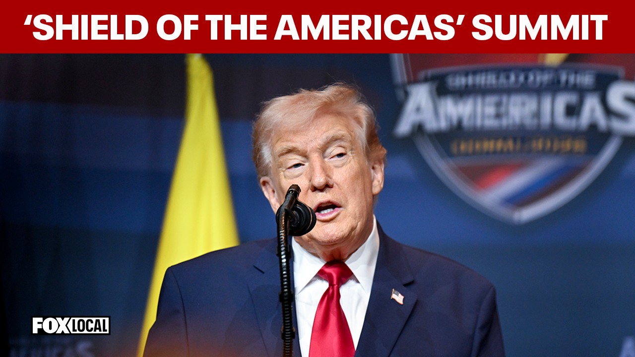 Video thumbnail for President Trump speaks at the 'Shield of the Americas' Summit