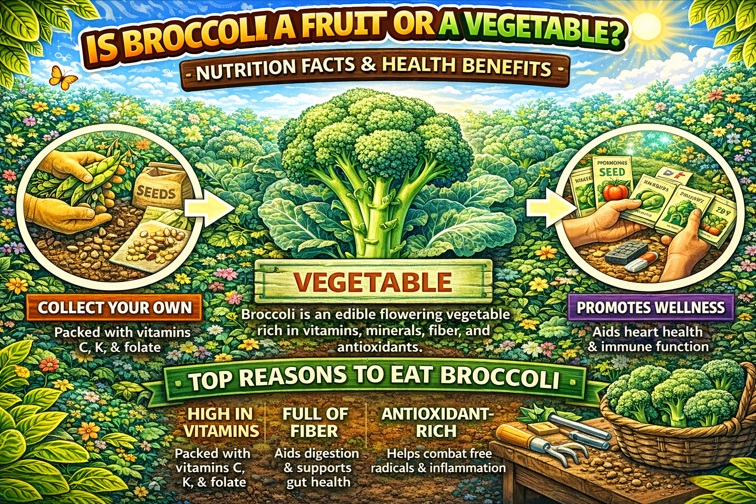 Video thumbnail for Is Broccoli a Fruit or a Vegetable? | Nutrition Facts & Health Benefits