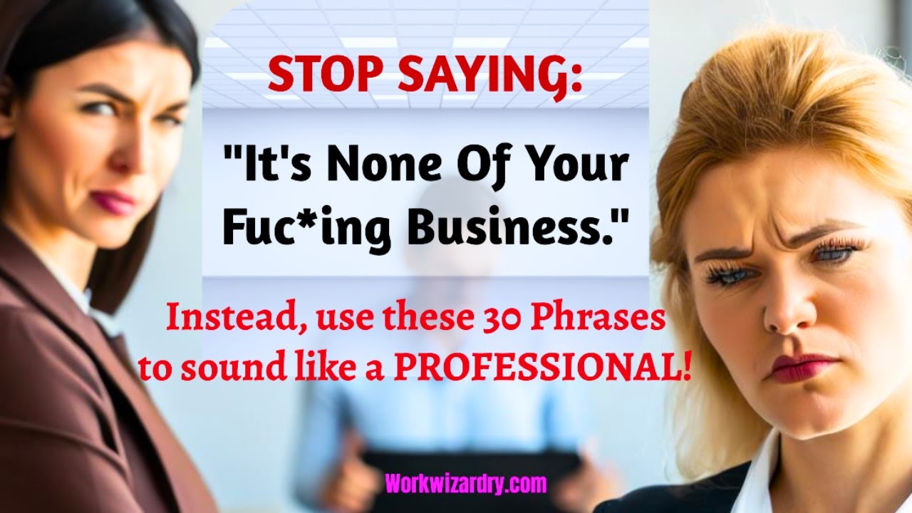 Video thumbnail for How to Set Boundaries and Say It's None of Your F***ing Business Like a Professional!