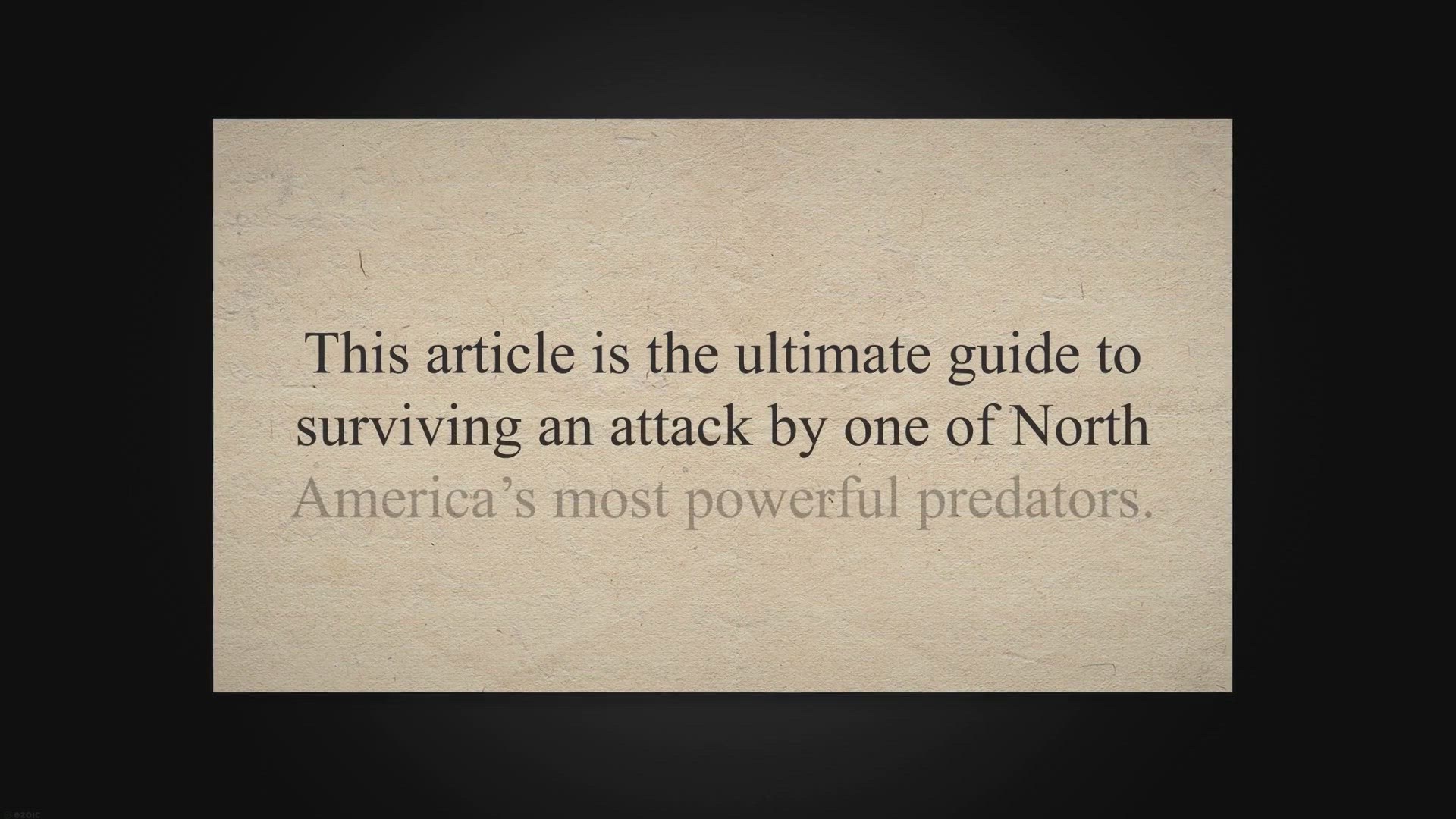 Video thumbnail for Will a bear attack you in a tent?