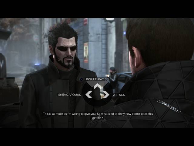 Video thumbnail for Deus Ex: Mankind Divided - SM1 The Golden Ticket: Meet the Document Agent & Negogiate (Bluff) Choice