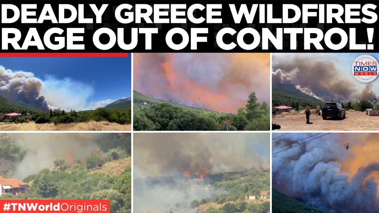 Video thumbnail for Greece Wildfire: Evacuations Ordered in Kefalonia & Attica, Hundreds Flee Coastal Towns!