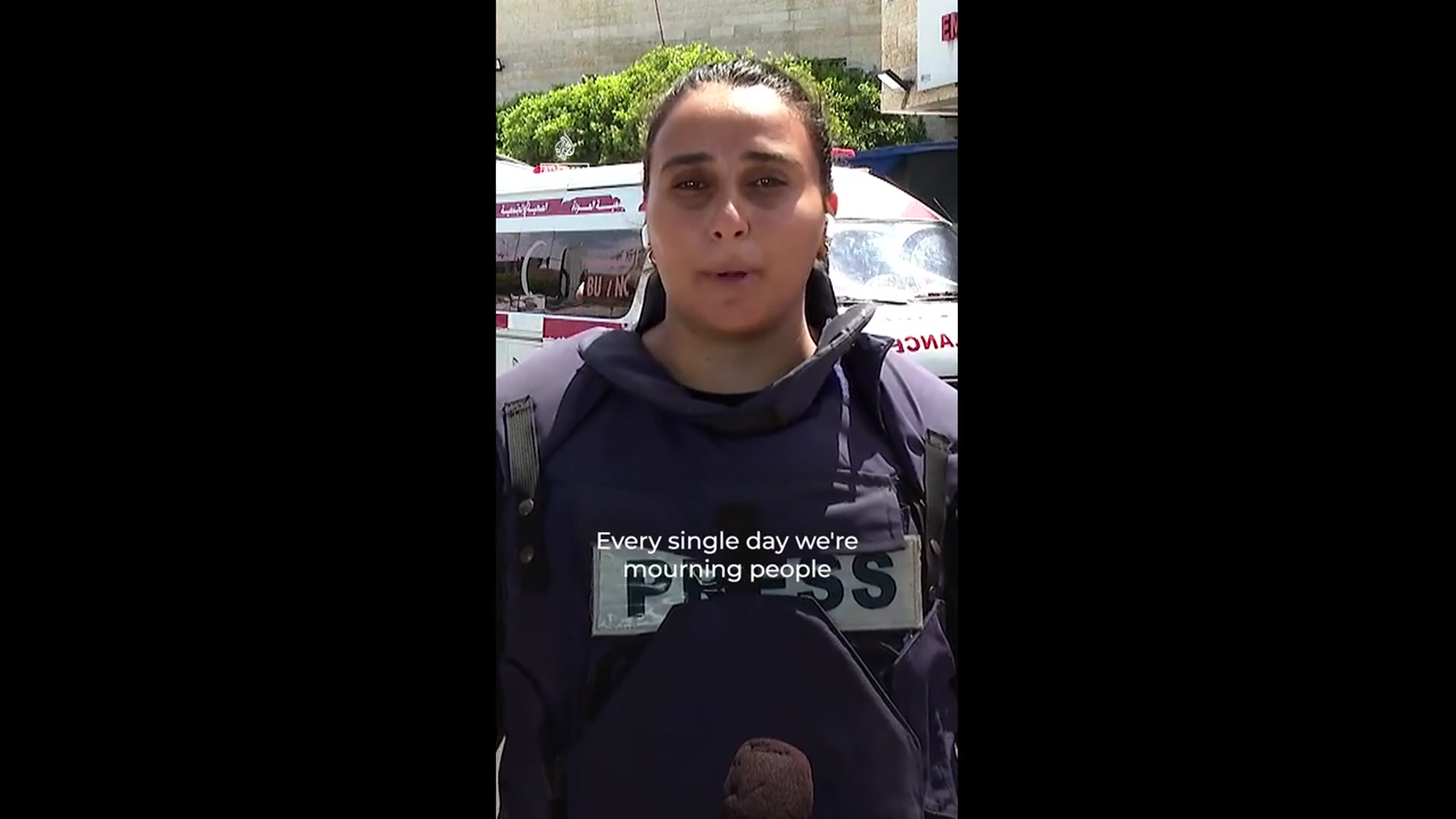 'Video thumbnail for Al Jazeera reporter gets emotional describing killing of colleague and fellow journalists'