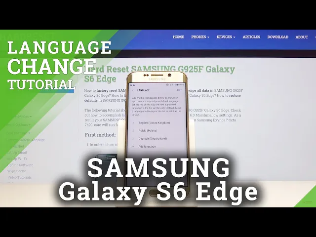 Video thumbnail for How to Change Language in SAMSUNG Galaxy S6 Edge – Find Language List