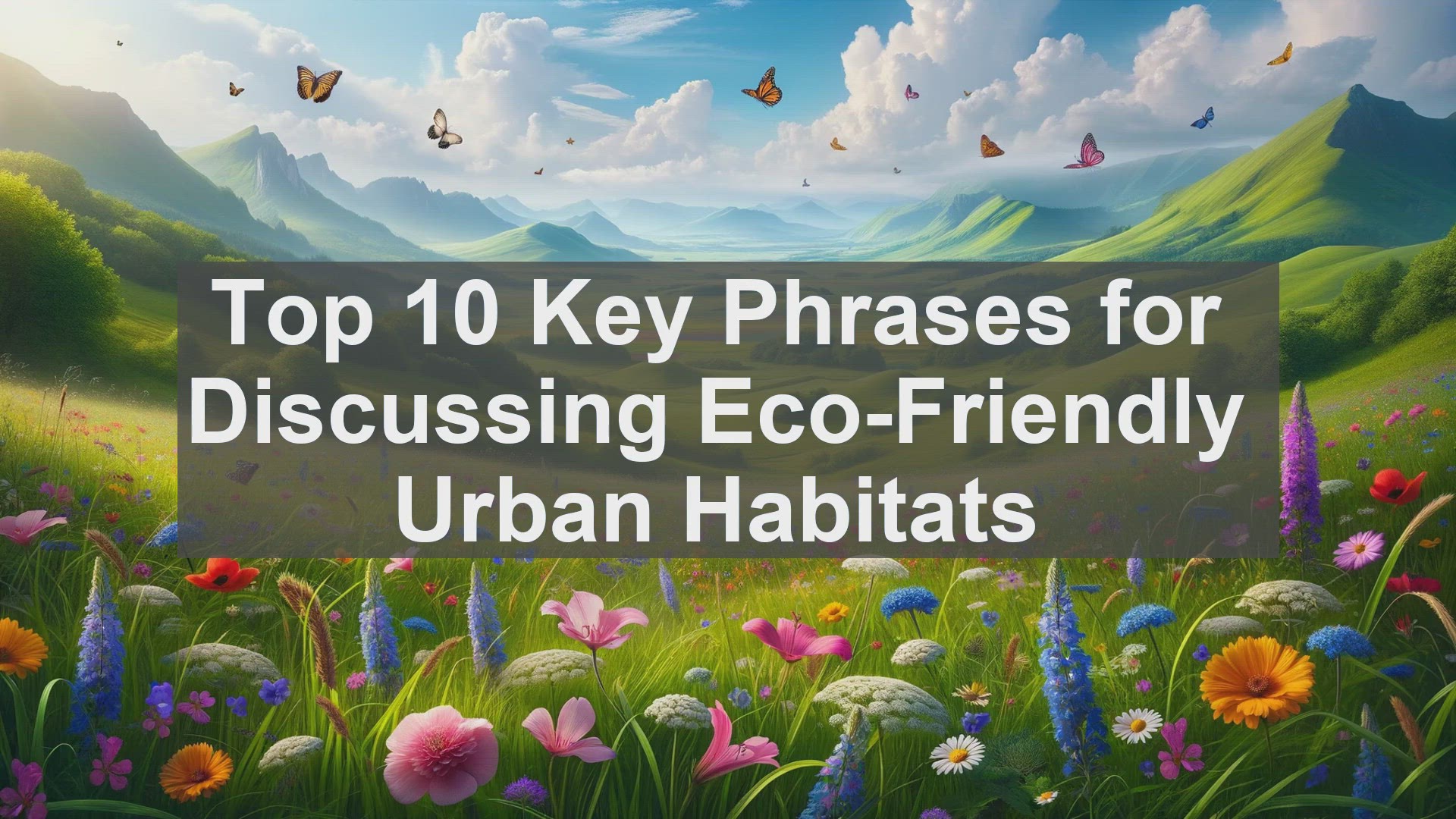 'Video thumbnail for Top 10 Key Phrases for Discussing EcoFriendly Urban Habitats'