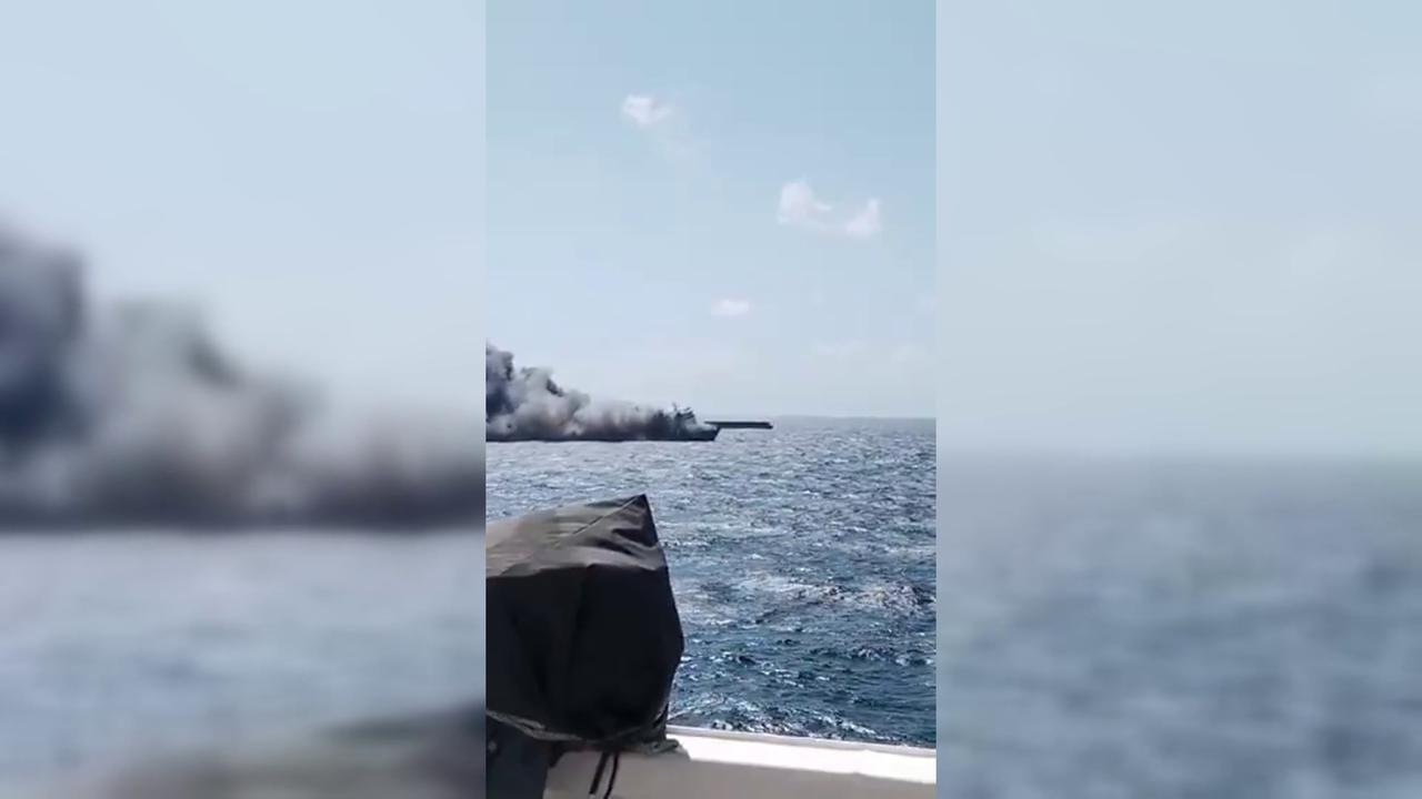 Video thumbnail for Indonesia: Five Killed After Indonesian Ferry Fire.