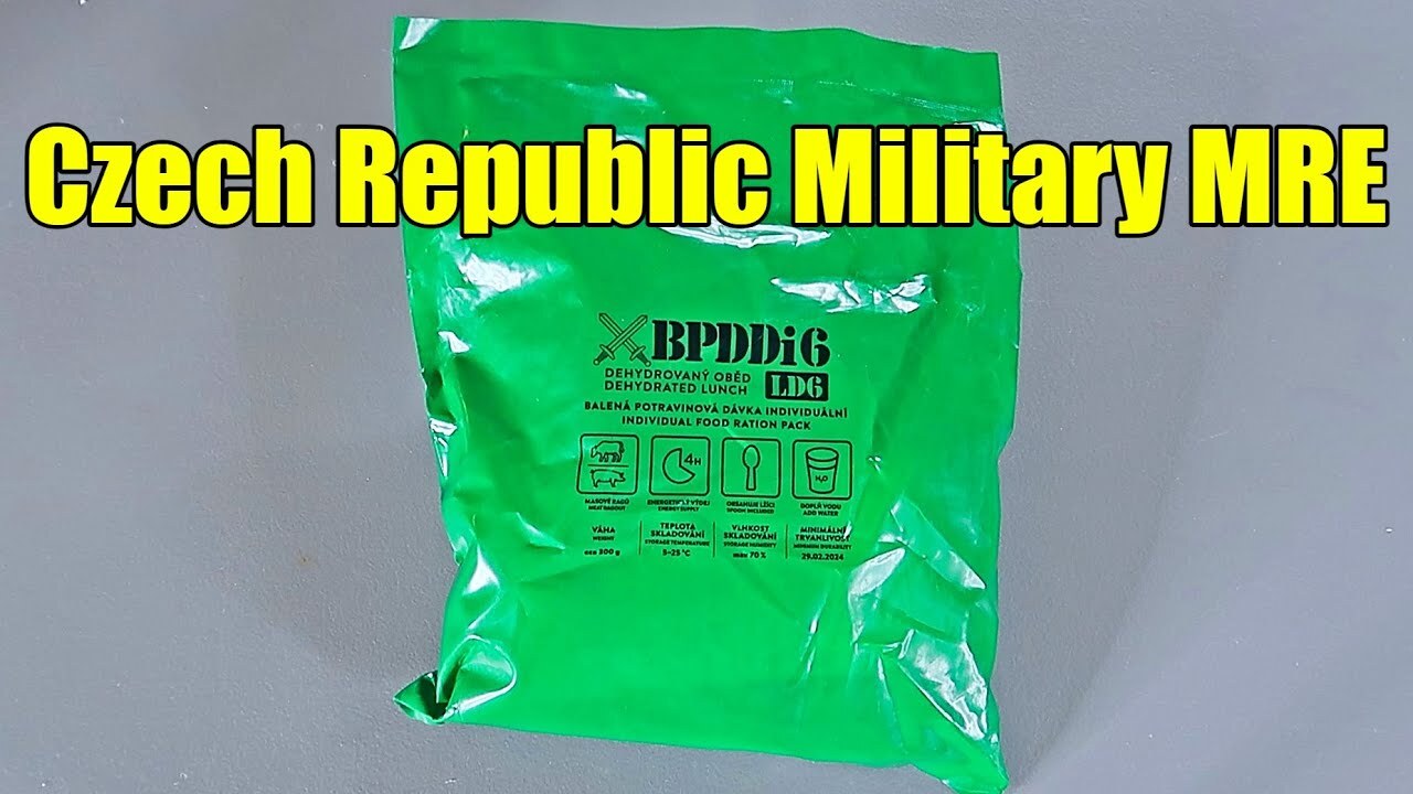 Video thumbnail for Tasting Czech Republic Military MRE (Meal Ready to Eat)