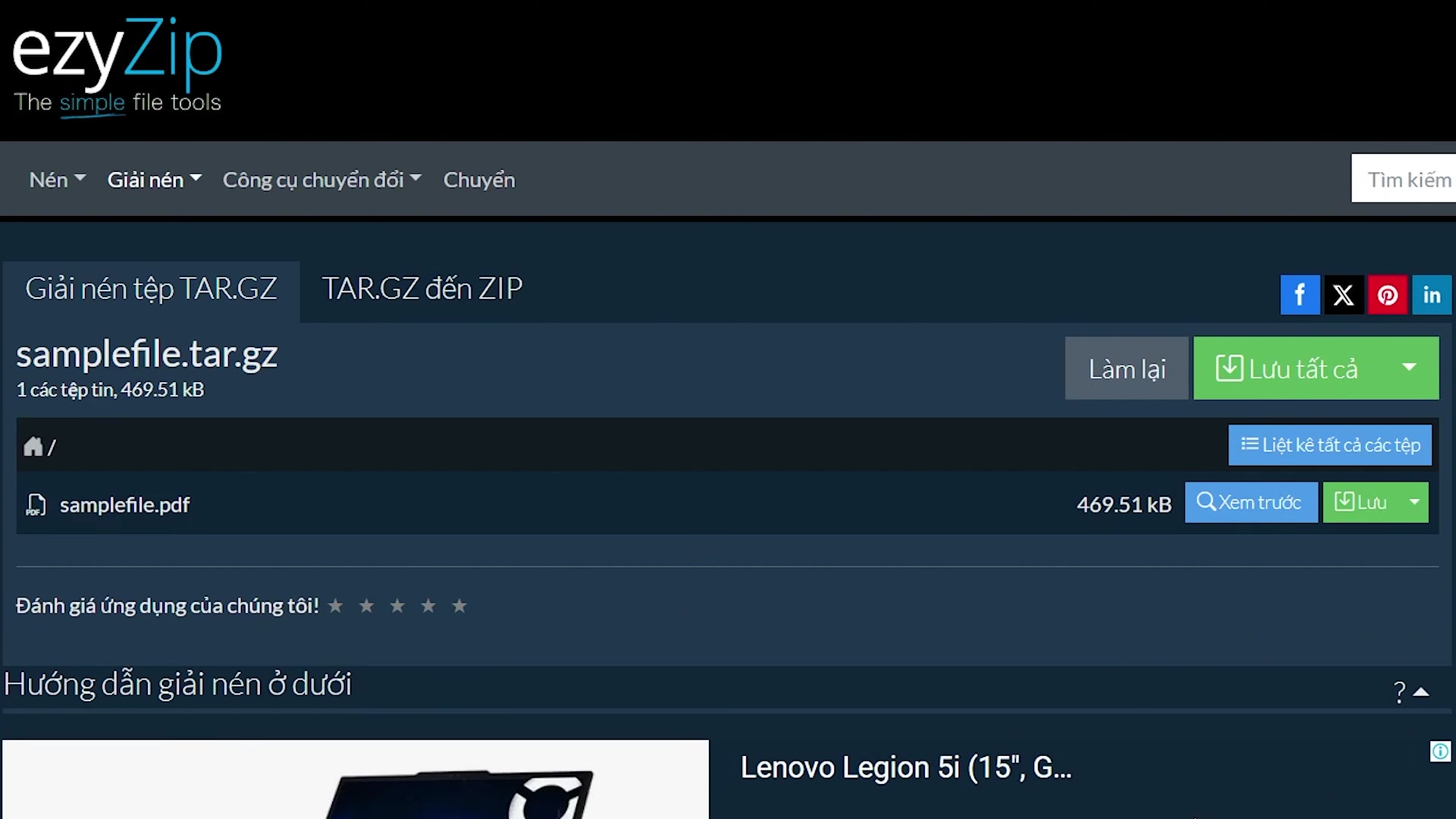 Video thumbnail for 📦 Mở và Giải nén Tệp TAR.GZ/TGZ Trực tuyến – Không Cần Phần mềm!