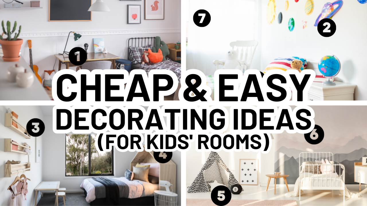 'Video thumbnail for CHEAP & EASY Decorating Ideas for KIDS ROOMS (Inexpensive Kids Bedroom Decor)'