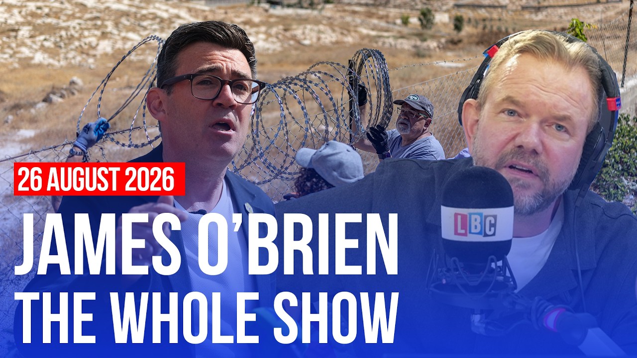 Video thumbnail for Should Andy Burnham sanction Israel? | James O'Brien - The Whole Show