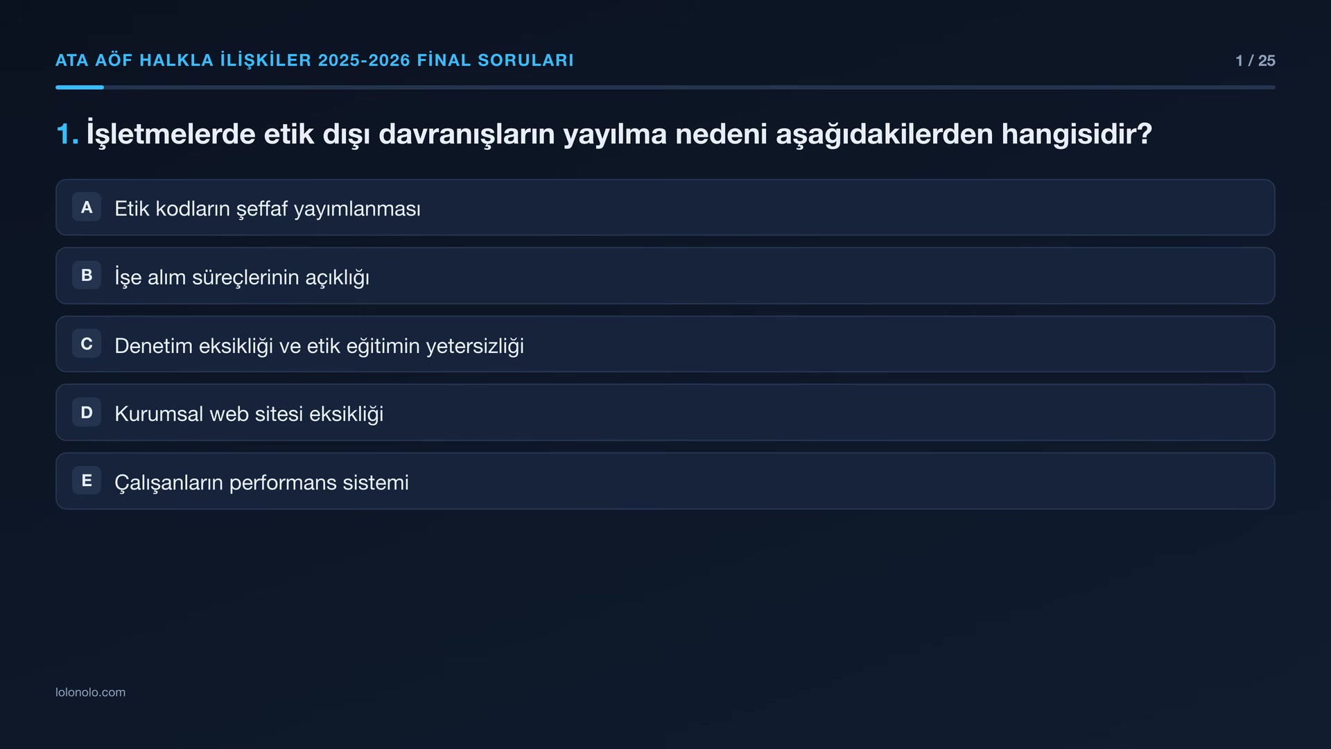 Video thumbnail for Ata Aöf Halkla İlişkiler 2025-2026 Final Soruları