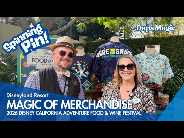Video thumbnail for Magic of Merchandise | 2026 Disney California Adventure Food & Wine Festival | Media Event Interview