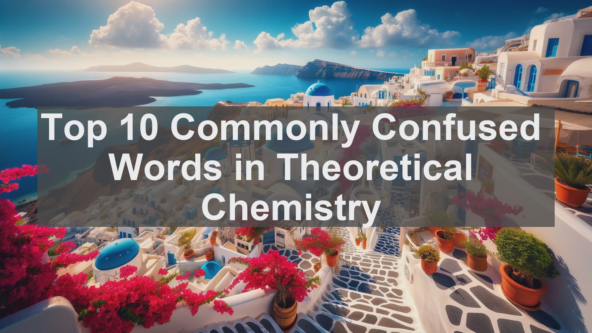 'Video thumbnail for Top 10 Commonly Confused Words in Theoretical Chemistry'