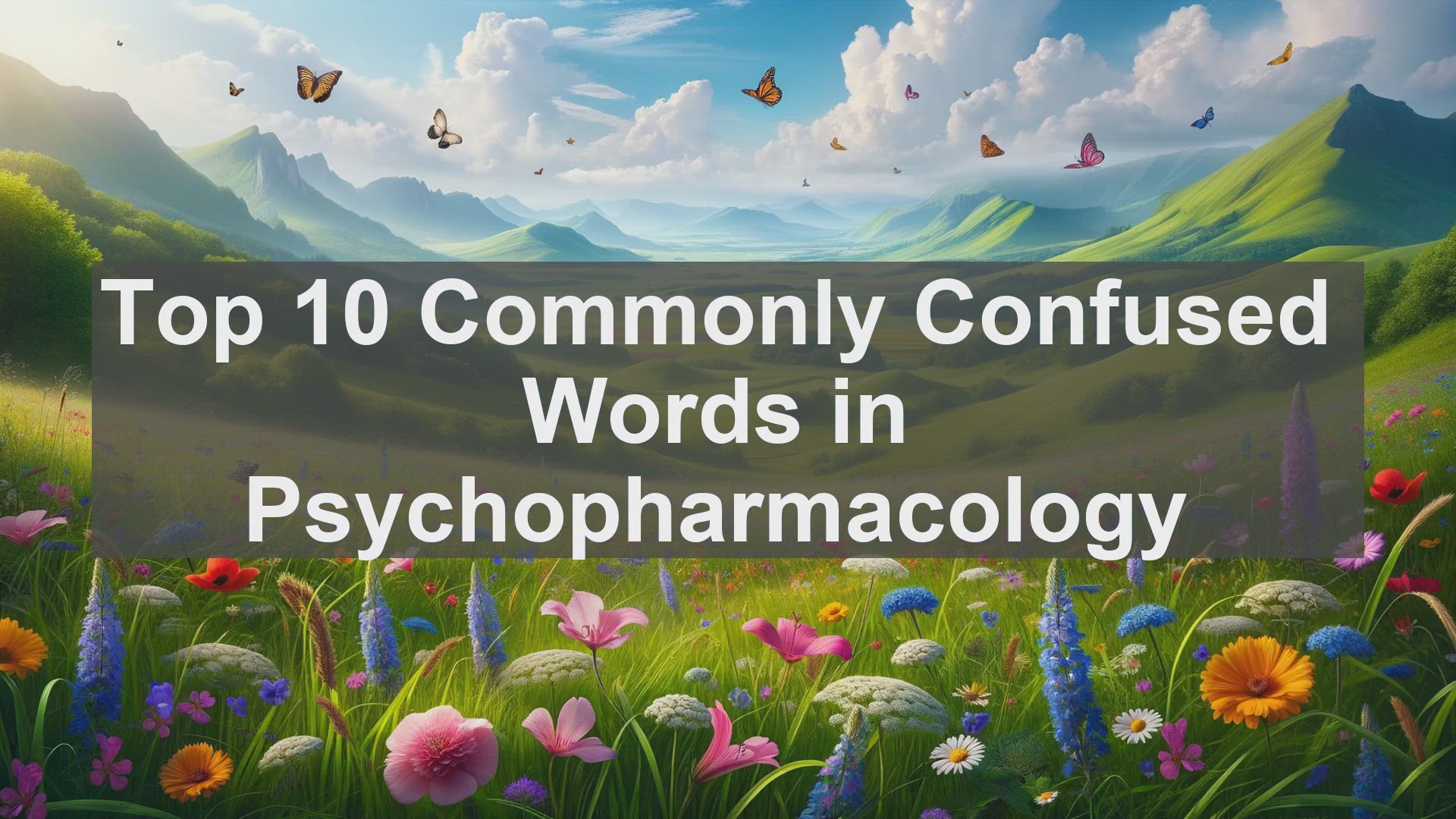 'Video thumbnail for Top 10 Commonly Confused Words in Psychopharmacology'