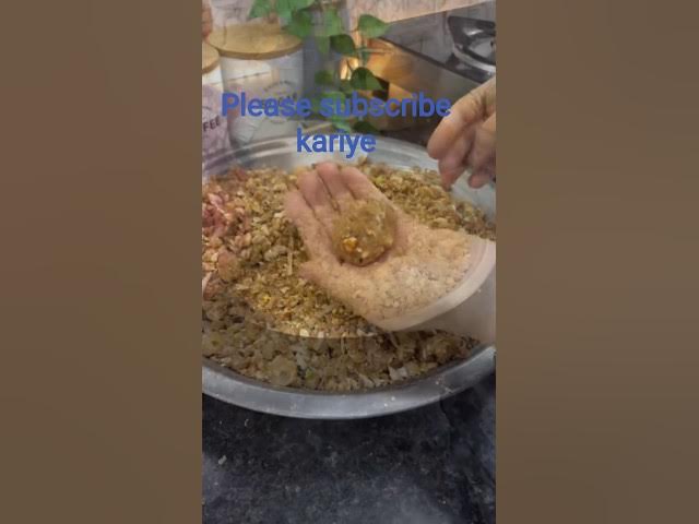 Video thumbnail for panjeeri reciepe #dry fruit laddu reciepe#healthy and tasty #simple and easy #tastyrecipes delicious