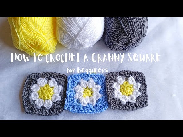 Video thumbnail for How To Crochet A Daisy Granny Square -Skillshare Class