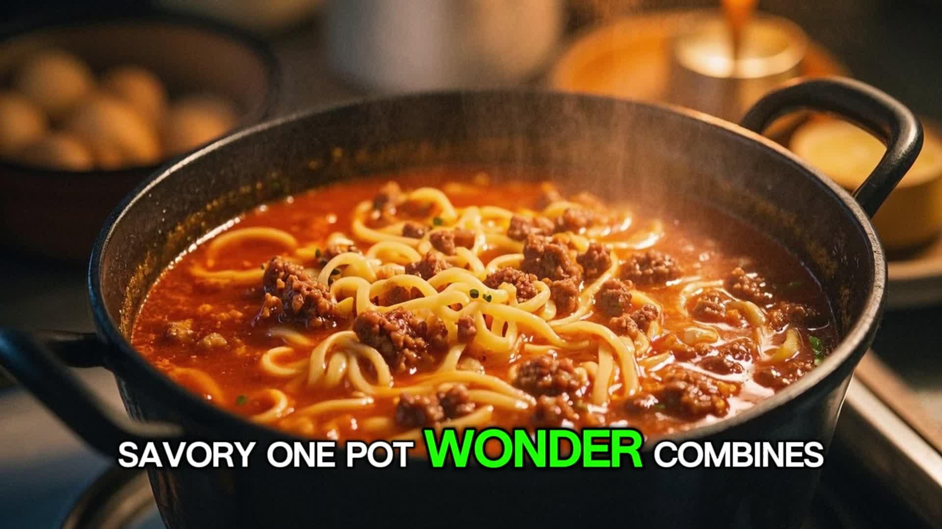 Video thumbnail for One-Pot Creamy Beef and Garlic Butter Pasta