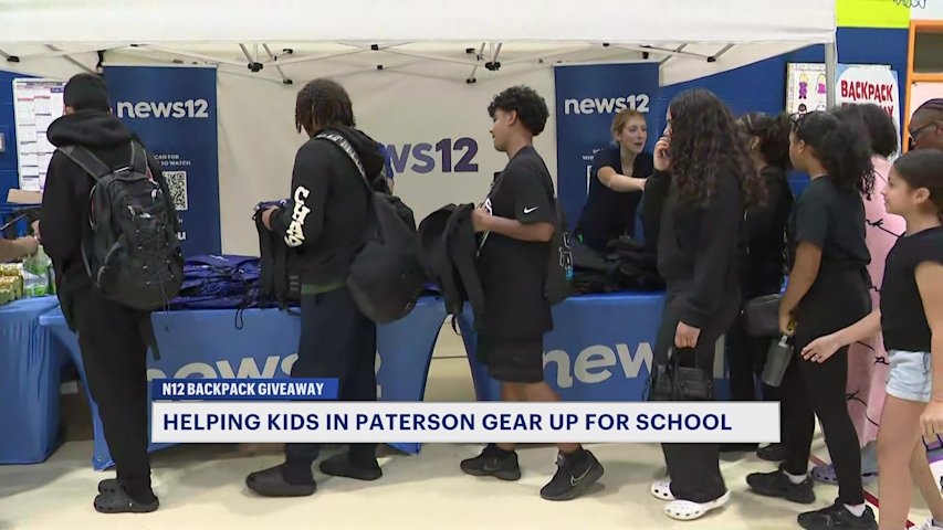 Video thumbnail for News 12 back-to-school celebration helps Paterson families prep for new school year