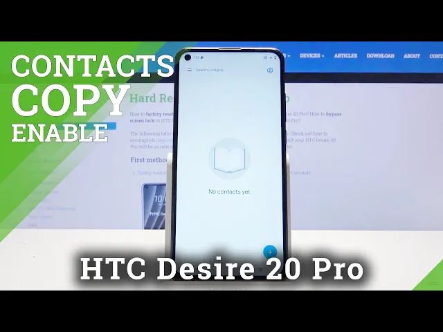 Video thumbnail for How to Copy Contacts in HTC Desire 20 Pro – Move Contacts